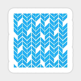 Broken Chevron Pattern - Sky Blue Magnet