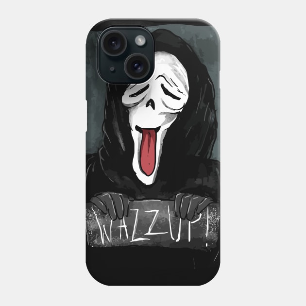 Ghost face wazzup Phone Case by DeathAnarchy