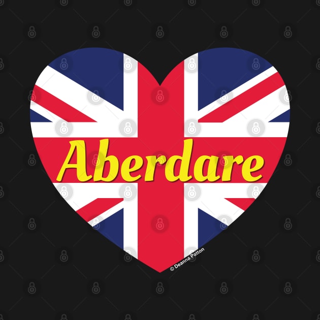 Aberdare Wales UK British Flag Heart by DPattonPD
