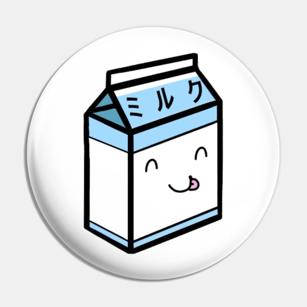 Kawaii Japanese Milk Box Pin by artbypond