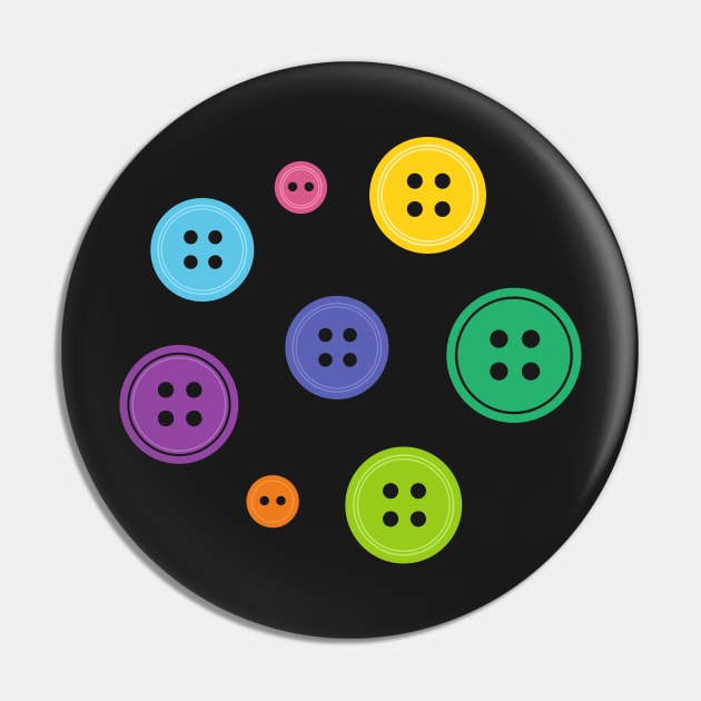 Rainbow Buttons Pin by XOOXOO