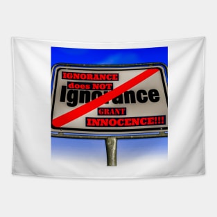 IGNORANCE isn't an excuse! Tapestry