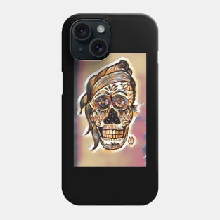 Sugar Skull in Abstract Phone Case