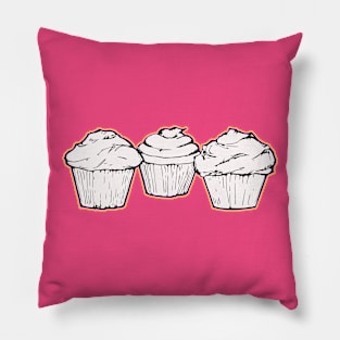 3 Cupcakes Pillow