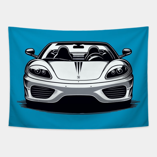 Ferrari 360 spider Tapestry by Vehicles-Art