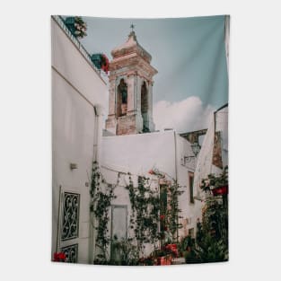 Southern Italy Flowers Town Travel Tapestry