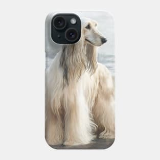 Afghan Hound at the Beach Watercolor Phone Case