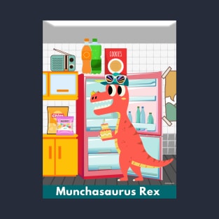 Munchasaurus Rex  Funny Hungry Dinosaur T-Shirt