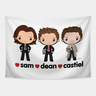 Love Sam, Dean & Castiel Tapestry