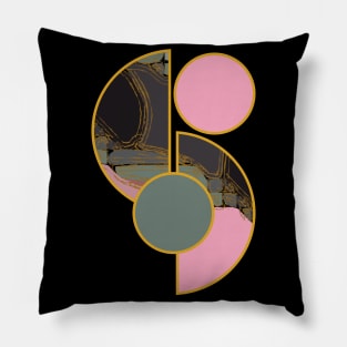 Bright vibrant modern earth tones colors unique original contemporary art 396 Abstract Pillow