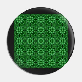 Green Clover Kaleidoscope pattern 1 Pin