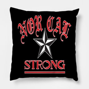 NOR CAL STRONG DESIGN #1-RED/WHITE BORDER Pillow