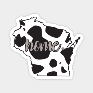 Wisconsin Home Cow Print Magnet