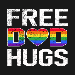 Free Dad Hugs Lgbt Pride T-Shirt