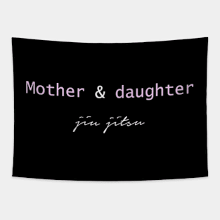 Mother and daughter jiu jitsu - white Tapestry