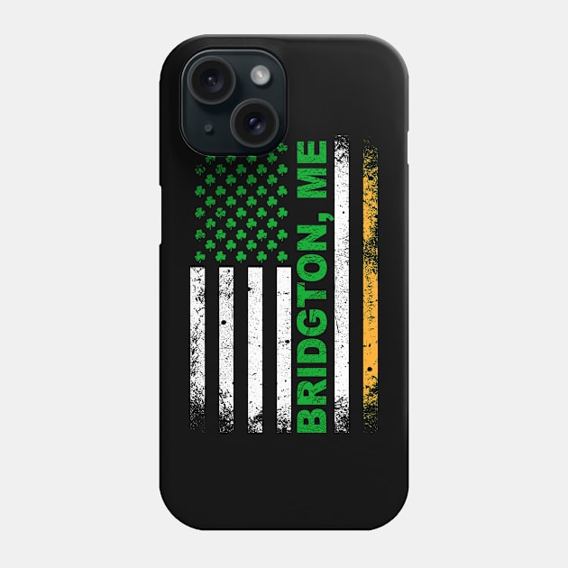 Irish American Flag BRIDGTON, ME Phone Case by Curry G