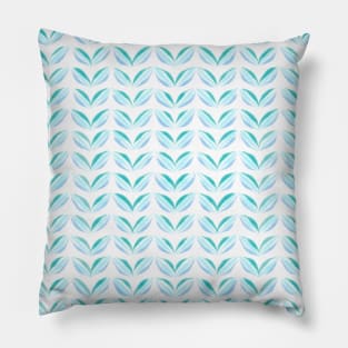 blue watercolor petals Pillow