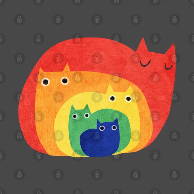 Rainbow cats by Planet Cat Studio