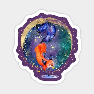 Galaxy Dream Realm Fox Magnet