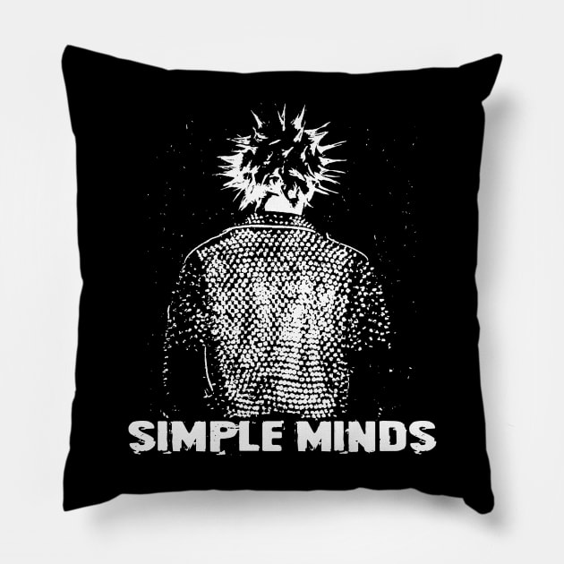 simple minds get punk Pillow by sumurbatu