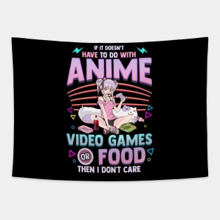 Cute Anime Gamer Girl Funny Kawaii Japanese Manga Tapestry