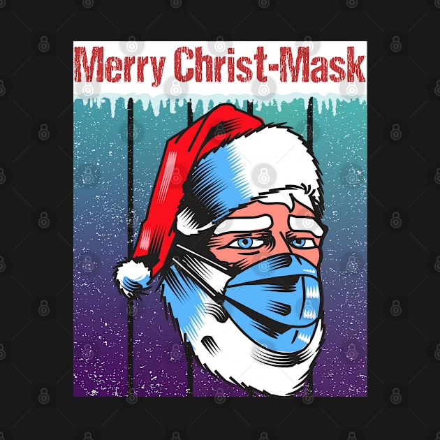 Merry Christ Mask Santa Christmas by LittleBoxOfLyrics