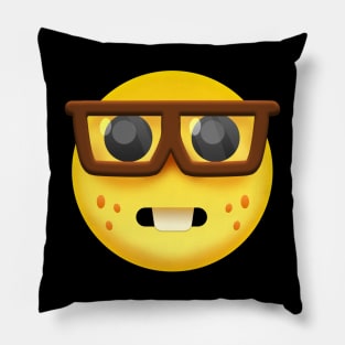 Confused Nerd Emoji Meme - Design Pillow