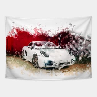 Cayman Porsche - Watercolour Tapestry