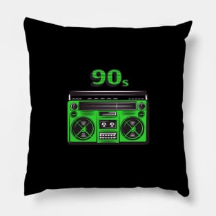 I LOVE 90 - radio green edition Pillow