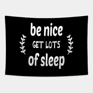 Be Nice Get Lots Of Sleep  Drink Plenty Of Water Tapestry