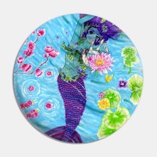 Floral Mermaid Pin