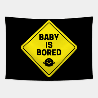 Baby is Bored Funny Humor Art Tapestry