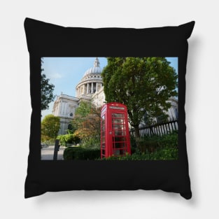 St Paul’s Cathedral and red telephone box Pillow