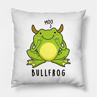 Bull Frog Cute Animal Frog Pun Pillow