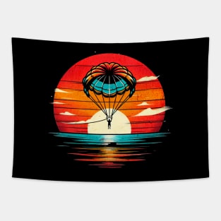 Parasailing Sunset Design Tapestry