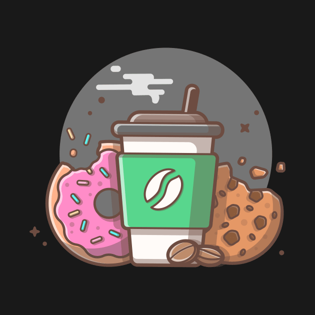 Coffee cup, cookies and doughnut by Catalyst Labs