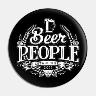 Beer People Badge B/W Pin