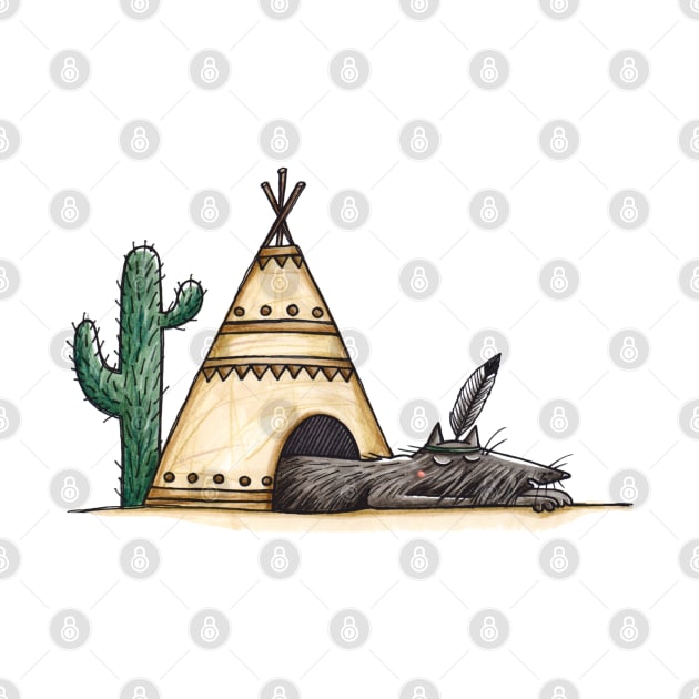 Indianer - Native American - Hundehütte - Doghouse - Tipi by JunieMond