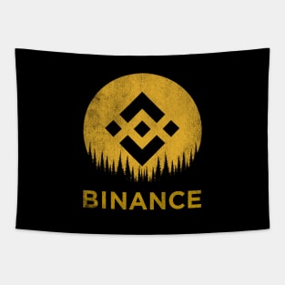 Vintage Binance BNB Coin To The Moon Crypto Token Cryptocurrency Wallet HODL Birthday Gift For Men Women Tapestry