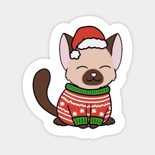 Christmas Sweater Siamese Cat Magnet