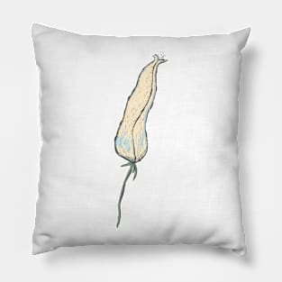 Pink flower sketch Pillow