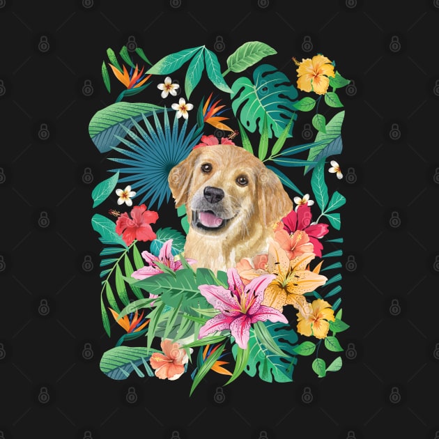 Tropical Golden Retriever Puppy 2 by LulululuPainting