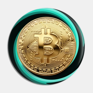 Bitcoin Gold Cryptocurrency Digital Assets Pin