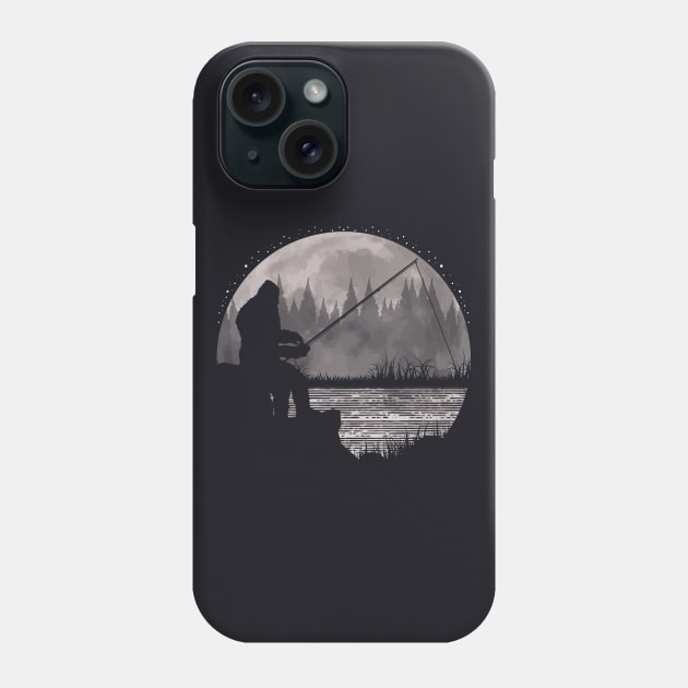 Bigfoot Fishing Phone Case by Tesszero