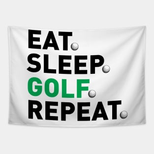 Eat Sleep Golf Repeat Funny Golf Tapestry