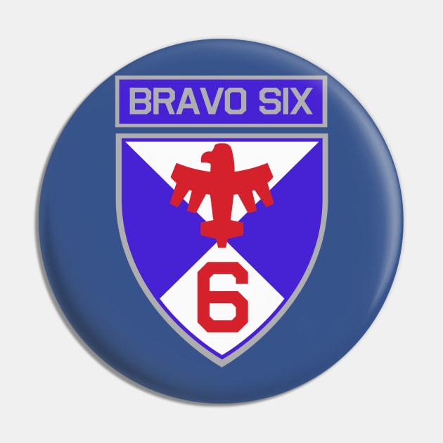 Starship Troopers Bravo Six Patch Pin by PopCultureShirts