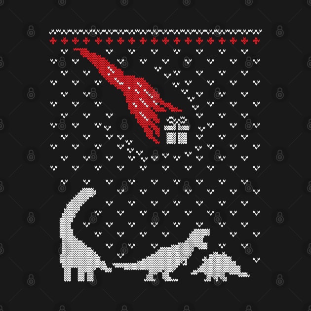 The Last Christmas Gift - Ugly Christmas Sweater Dinosaur Lover Gift by BadDesignCo