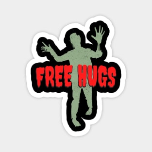 Free Hugs Funny Zombie Halloween Party Magnet