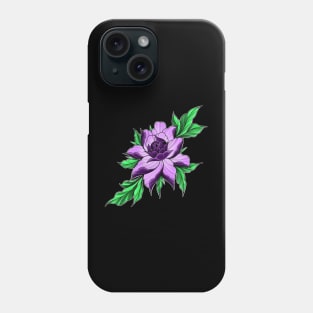Purple Peony Flower Phone Case