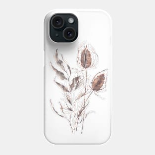 Beige wildflowers bouquet Phone Case